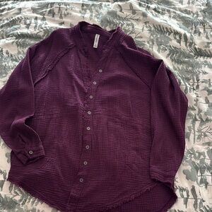 Women’s Purple Button-Up Shirt